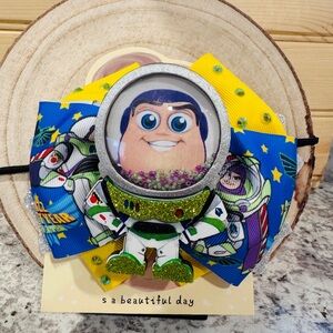 Buzz Lightyear Kids Hair Bow - Blue and Yellow